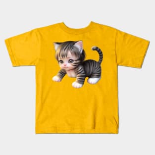 cute girl cat Kids T-Shirt